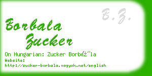 borbala zucker business card